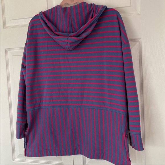 Melloday MELLODAY Women’s Top Striped Cotton Hooded Sweatshirt Hoodie size Large - Picture 4 of 12